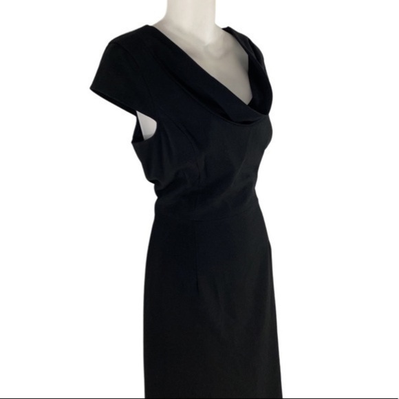 Calvin Klein black cowl neck sheath dress R28 - Picture 4 of 10